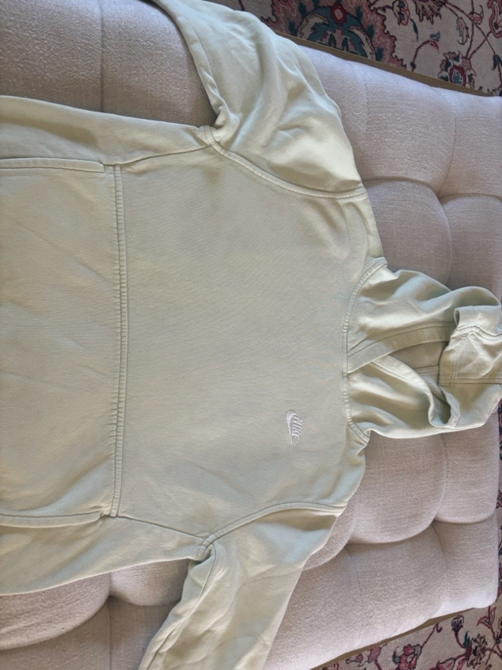 Nike Sage Green Pullover Hoodie with Embroidered Swoosh